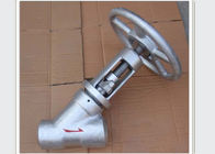 Metal Y type GAS stop valve Forged steel Direct flow  SS304 , 316