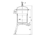 Stainless steel vertical bastket type Bag Filter Housings for prefilter edible oil beverage