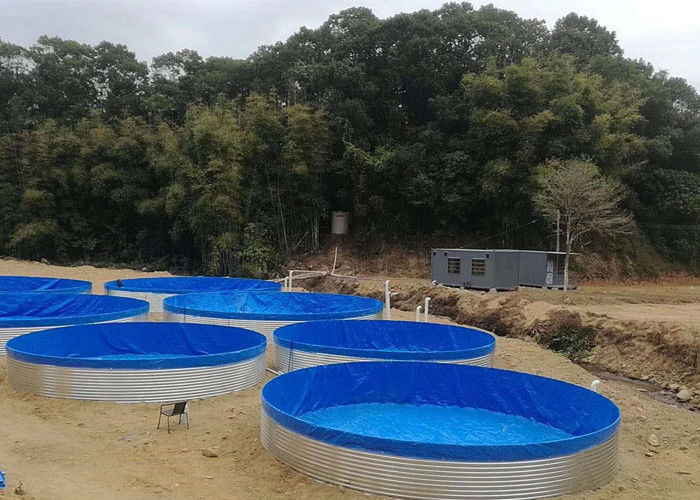 Corrugated Steel 40m 2000L Aquaculture Water Tanks
