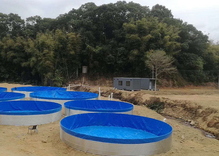 Water Storage Diameter 2.74m Steel Aquaculture Water Tanks