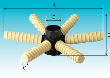 Solvent welded Hub and 6 laterals With water softeners or filter valves