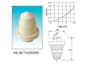 Top & bottom water distributors for top mount autotrol filter & softener control valves Riser pipe Dia 3/4"