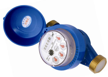 DN15 Cast Iron Single Jet Dry Dial Water Meter , Cold Water Meter Free Rotating Register