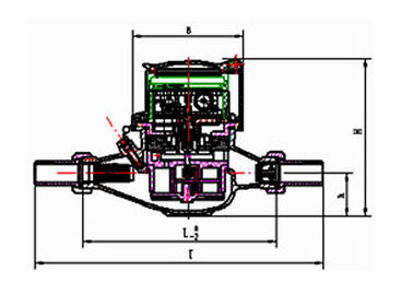 Rotary Register Brass DN15 Multi Jet Water Meter With Rotary Piston Theory ISO 4064B