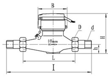 Propeller Type Multi Jet Water Meter With Dry Dial Fully Sealed Runner For Cold Water ISO 4064