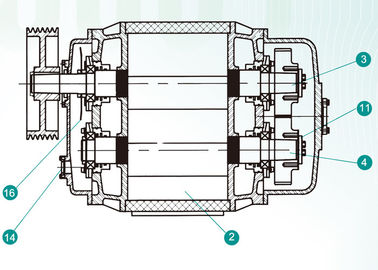 Cast Iron Toxic / Corrosive Gas Tri-Lobe Roots Blower , Pressure 6000 MmAq