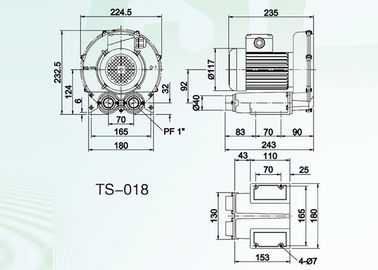 Ring Roots Air Blower Vacuum Pumps For Oxygen Air Convey 0.6 - 28 Kgf/Cm2