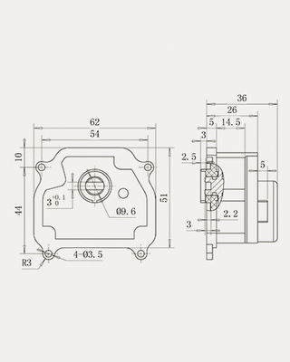 HVAC DN20mm 2 Way 4.5NM Torque DC Valve Actuator