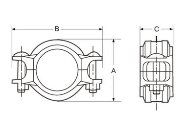 Flexible coupling for quick joints grooved piping system 600 psi 42bar