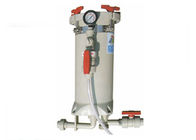 Chemical filtration systems with PVDF cartridge filter housing 20" by 18 elements