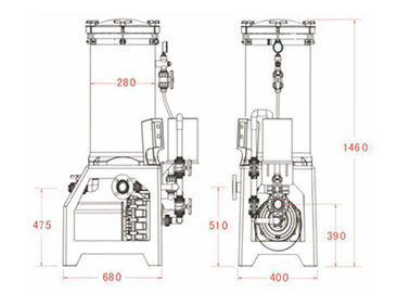 260W FRPP chemical filter unit for PCB printing industry 160L / min