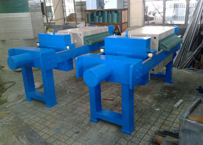 Blue Plate And Frame Filter Press Equipment , Frame And Plate Filter Press