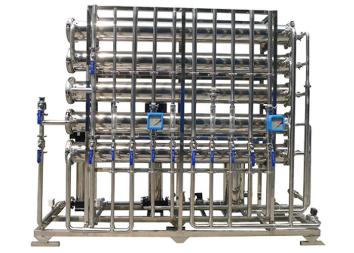 Stainless steel 2 stage RO Water treatment  Horizontal for ultra pure water 4 m3 / day 24000GPD